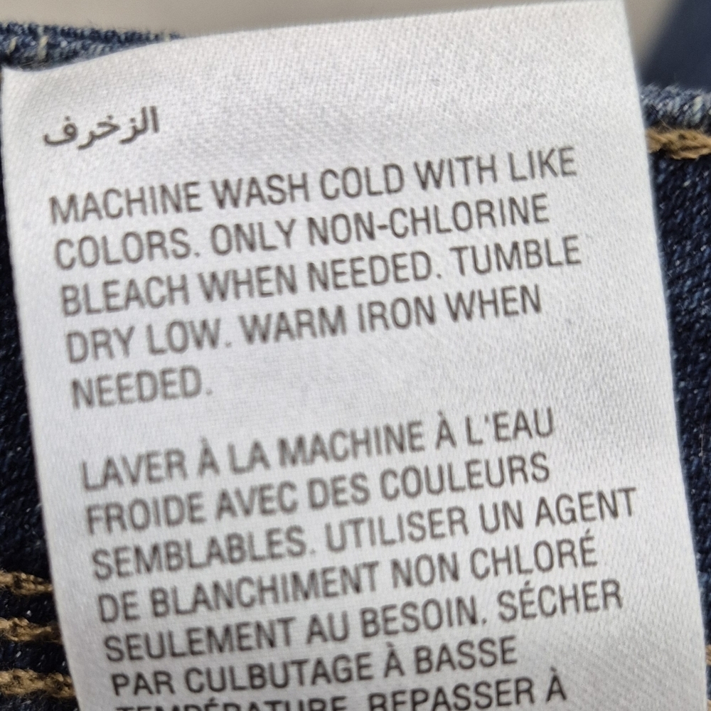 Style & Co Core jeans women's 12 Long dark wash rail straight stretchy high rise - Picture 13 of 16